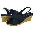 Bouquets Whitney Navy Linen Sandals