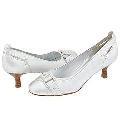 Type Z Tracy Silver Pearlized Pebble Leather Pumps/Heels