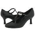 Fitzwell Sally Black Kid Skin Pumps/Heels