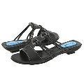 Fitzwell Corrine Black Kid Leather Sandals