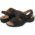 Lassen Zini Sandal Black Emboss Leather Sandals