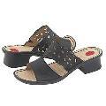 Lassen Zina Slide Black Nappa Sandals