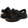 Lassen Afton Black Pull Up Leather Sandals