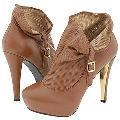 Type Z Janel Tan Leather Pumps/Heels