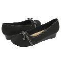 Bouquets Veer Black/Black Croc Wedge Pumps/Heels
