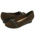 Bouquets Veer Brown/Brown Croc Wedge Pumps/Heels