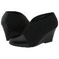 Fitzwell Fanny Black Kid/Elastic Pumps/Heels