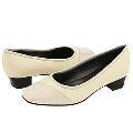 Fitzwell Francine Bone Kid/Patent Pumps/Heels