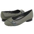 Fitzwell Naomi Grey Kid/Patent Flats
