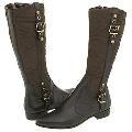 Type Z Jazziell Dakr Brown Kid + Cotton Fabric Boots