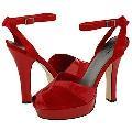 rsvp Tate Red Suede/Patent Pumps/Heels