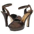 rsvp Tate Brown Satin/Patent Pumps/Heels