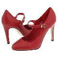 rsvp Hardy Red Leather Pumps/Heels