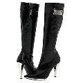 Promiscuous Hottness Black Hand Wrinkle Stretch Pu Boots