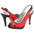 Promiscuous Regal Red Satin/Black Patent Sandals