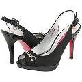 Promiscuous Regal Black Satin/Black Patent Sandals