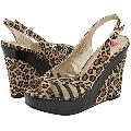 Promiscuous Unreal Leopard Suede W/Black Patent Sandals