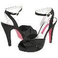 Promiscuous Belle Black Satin Sandals
