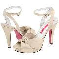 Promiscuous Belle Dark Champagne Satin Sandals