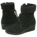 Fitzwell Dakota Black Kid Suede Boots