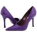 Type Z Markita 2 Pump Purple Leather Pumps/Heels