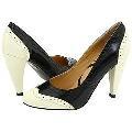 Gabriella Rocha Zowie Black Patent/ Bone Patent Pumps/Heels