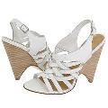 Type Z Lisa White Leather Sandals