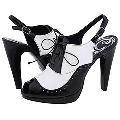 Gabriella Rocha Kellie Black Patent/White Pumps/Heels