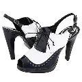 Gabriella Rocha Kellie Navy Patent/White Pumps/Heels