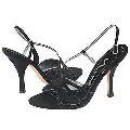Nina Marcela-LS Black Luster Satin Sandals