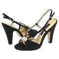 Nina Destiny Black Satin Sandals