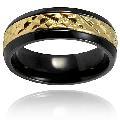Two-tone Titanium Men's Marquise Band