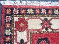 Indo Kazak Hand-knotted Red/ Ivory Rug (2' x 3')