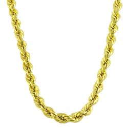 10k Yellow Gold 22-inch Semi-solid Rope Chain (5 mm)