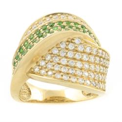 14k Yellow Gold Tsavorite and 1 1/10ct TDW Diamond Ring (H-I, I1)
