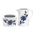 Mikasa Indigo Bloom Covered Sugar and Creamer