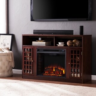 Branick Espresso Media Console Fireplace