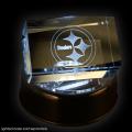 Pittsburgh Steelers Crystal Logo Cube with Base