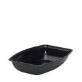 Cambro Manufacturing 10 x 14 Inch Black Ribbed Salad Bowl