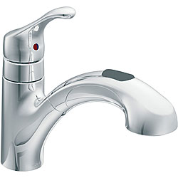 Moen One Handle Chrome Low Arc Pull Out Kitchen Faucet