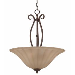 Tortoise Shell 3-light Pendant