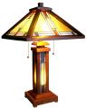 Tiffany-style Mission 2-light Table Lamp
