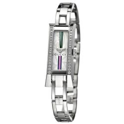 Gucci Women's '110 G' Stainless Steel Diamond Watch