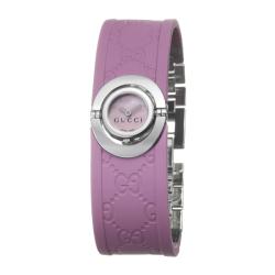 Gucci Women's 112 Twirl Rubber Strap Watch