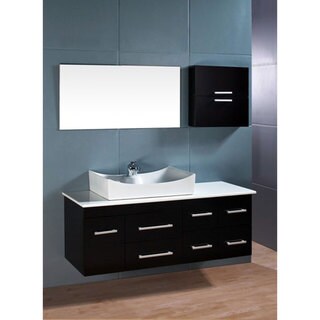 Design Element Springfield Contemporary Wall-mount Bathroom Vanity Set