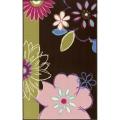 Alexa Playtime Collection Bermuda Floral Kids Brown Rug (6'7 x 9'2)