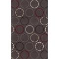 Alexa Playtime Collection Circles Kids Grey Rug (4'5 x 6'9)