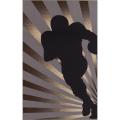 Alexa Playtime Collection Football Athlete Kids Grey Rug (4'5 x 6'9)