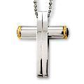 Stainless Steel Contemporary Cross Necklace