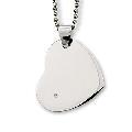 Stainless Steel Cubic Zirconia Heart Necklace